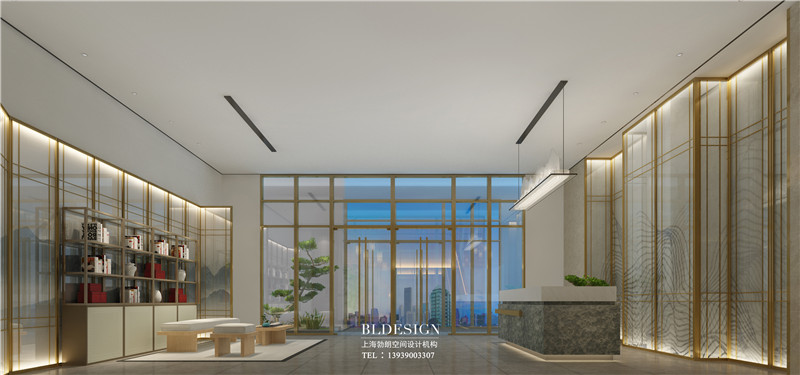 鄭州仟那新中式連鎖精品酒店大廳裝修設(shè)計方案