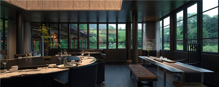 山水雅韻  杭州遇湖灣餐廳設(shè)計方案